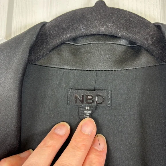 NWOT NBD Jayla black mini dress sz med - Picture 5 of 9